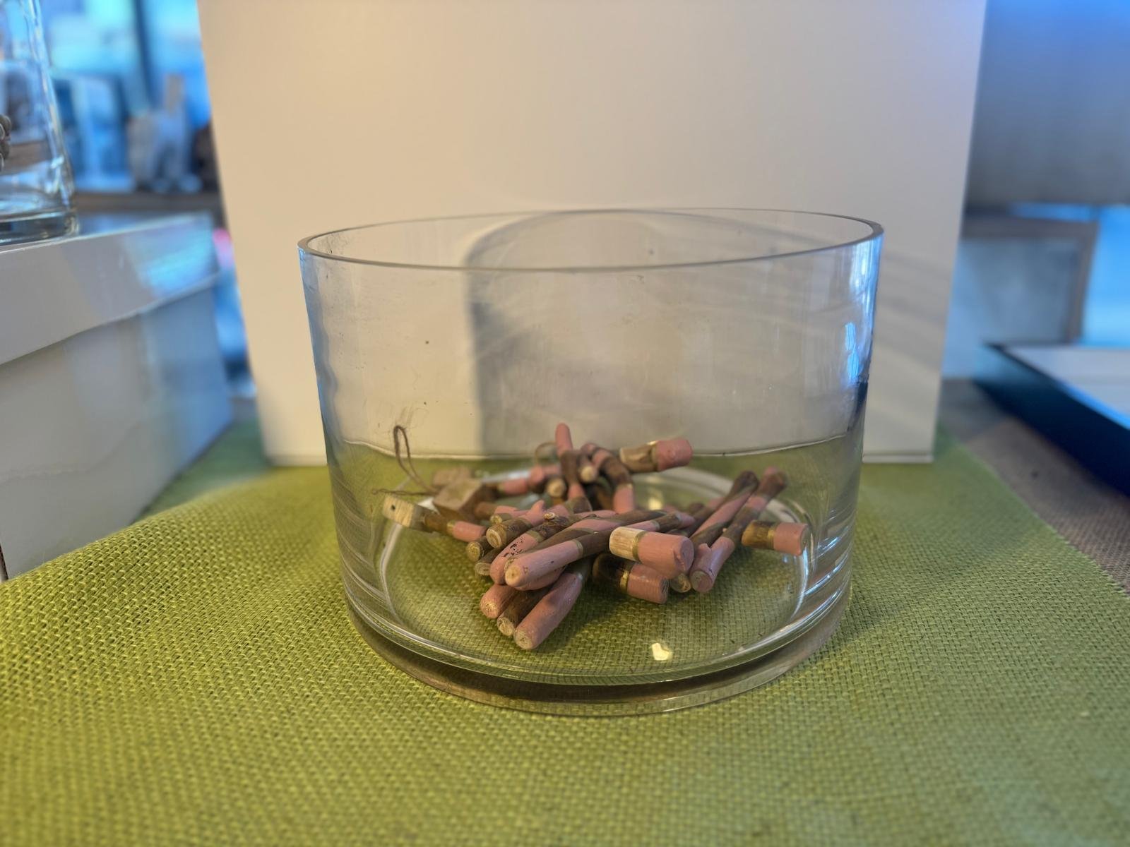 Pastel Pink Wood Bits Centerpiece